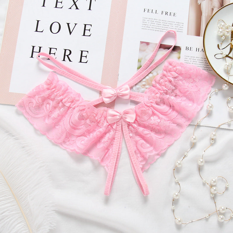【3つのリボン付き】穴空きセクシーショーツ