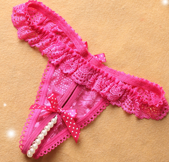 【装備品パール&開閉式】オープンクロッチセクシーTバック