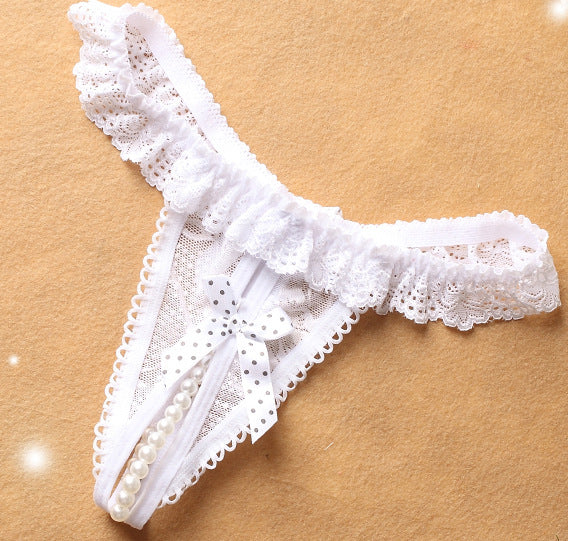 【装備品パール&開閉式】オープンクロッチセクシーTバック