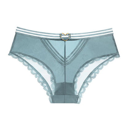 【ハート型チャーム付き】セクシー穴空きショーツ