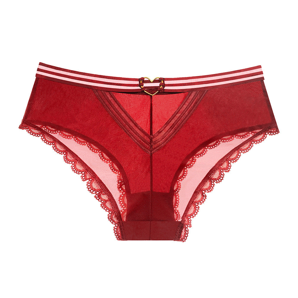 【ハート型チャーム付き】セクシー穴空きショーツ