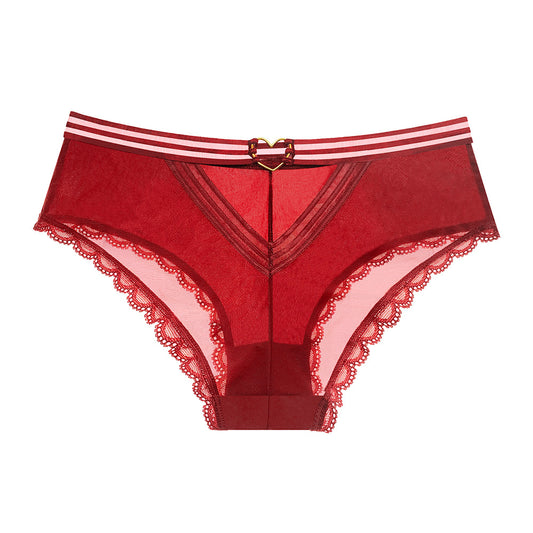 【ハート型チャーム付き】セクシー穴空きショーツ