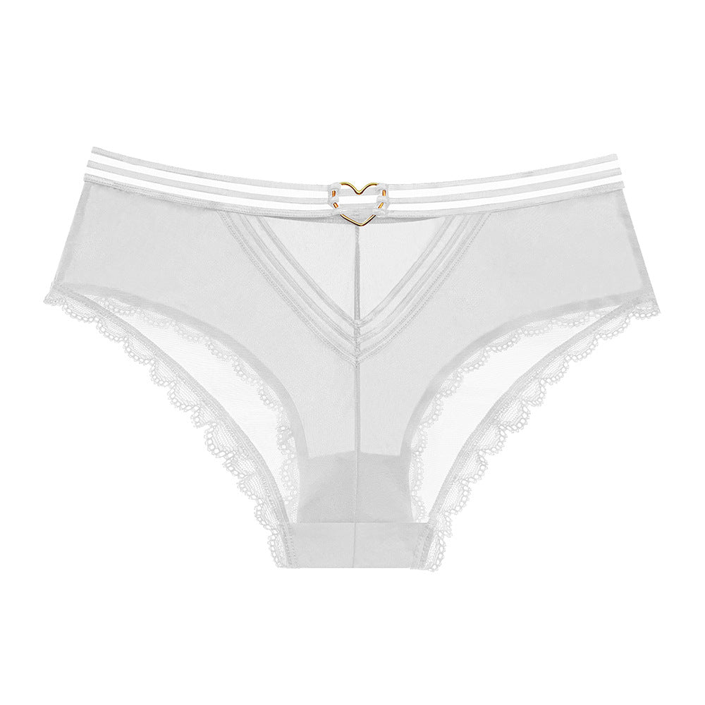 【ハート型チャーム付き】セクシー穴空きショーツ